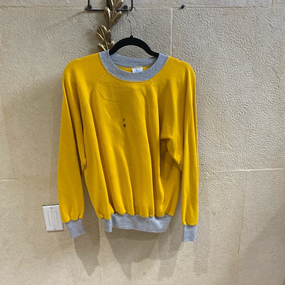 Vintage yellow crew neck